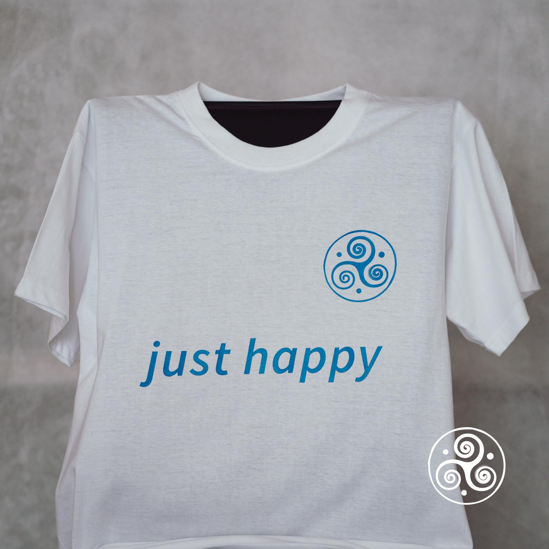 just happy T-Shirt weiss
