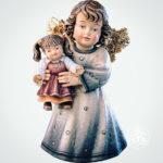 Engel mit Puppe lasiert